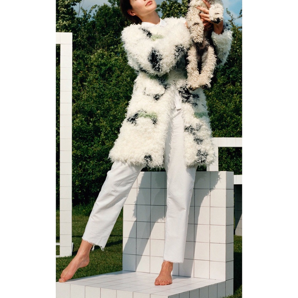 Shrimps Spotted Cheryl Shearling Coat